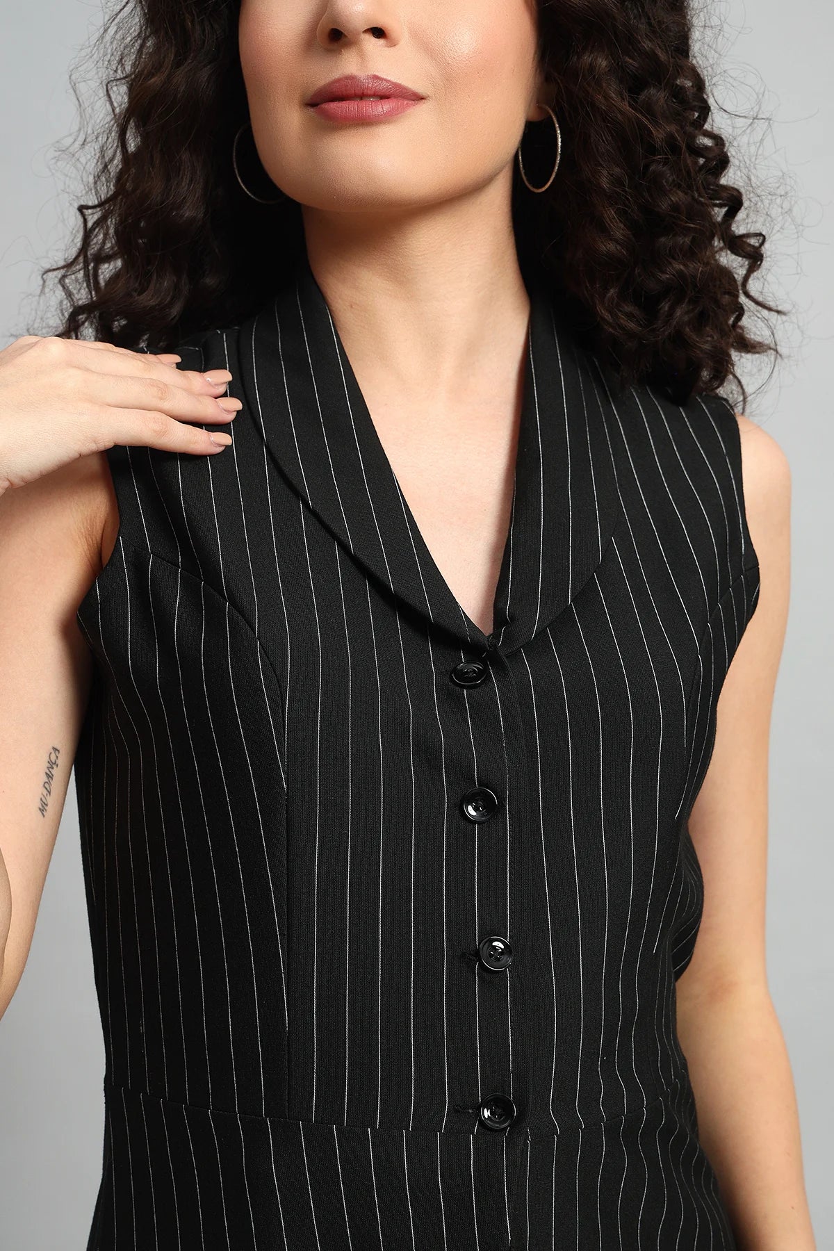 Pinstripe Precision, Vest & Skirt Co-ord - Image 3