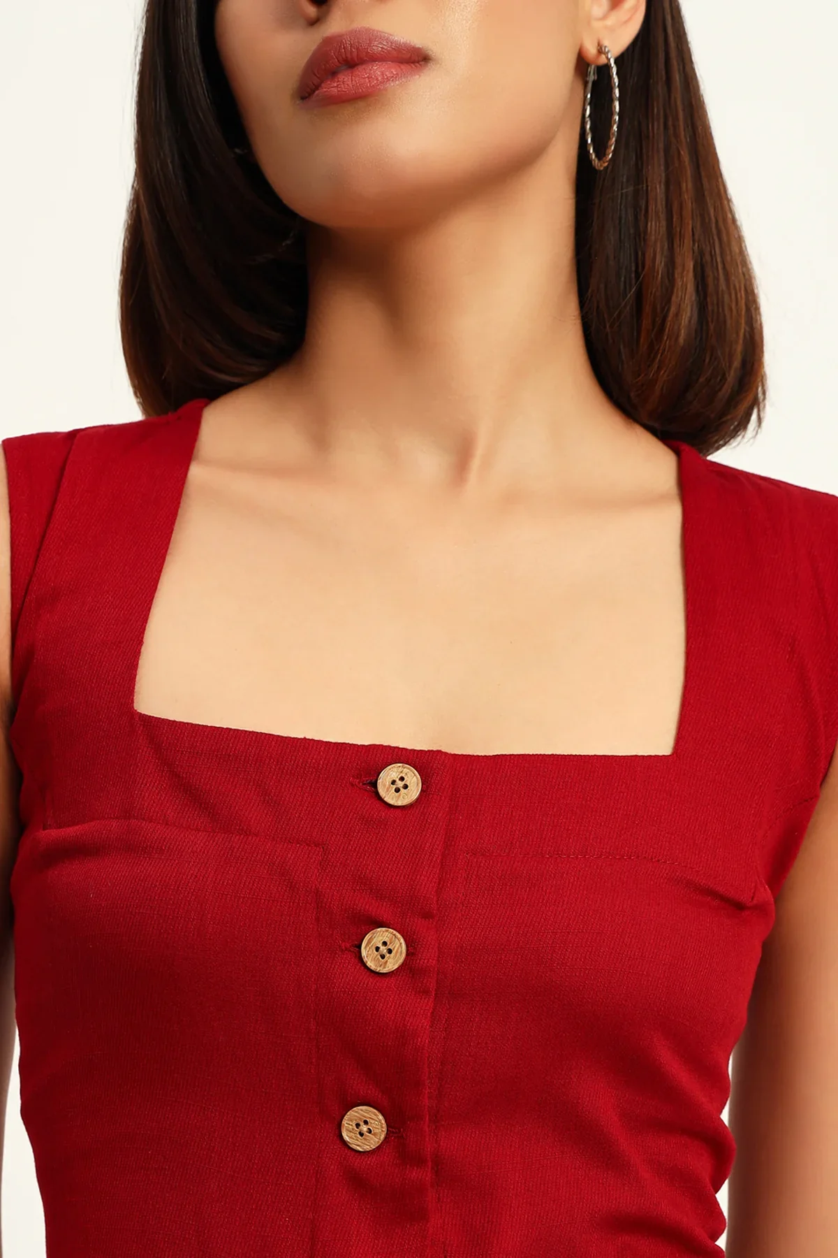 Urban Ease Co-ord Set, Maroon - Image 3