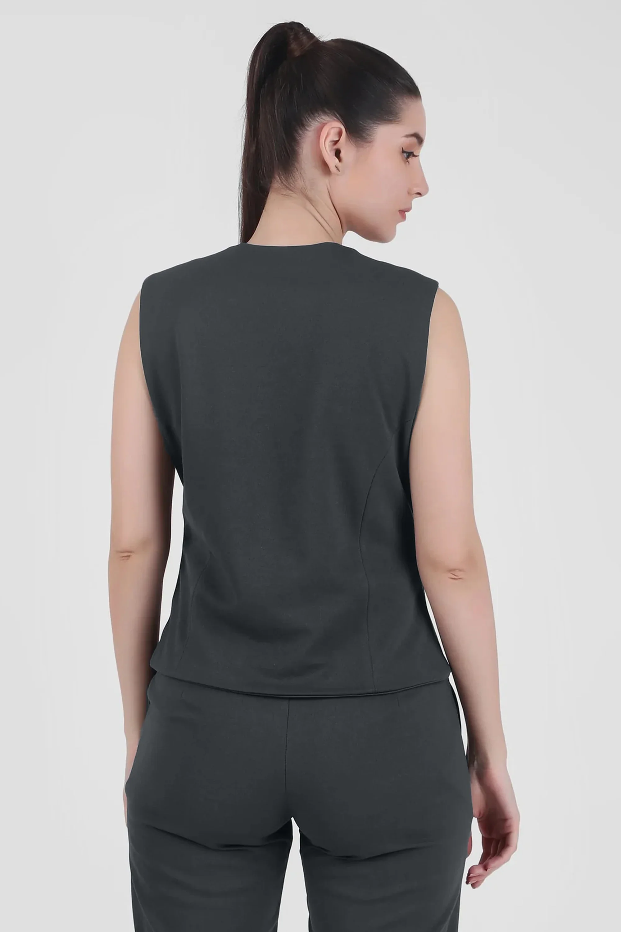 Waistcoat And Trousers Co-ord Set - Bluish Gray - Image 6